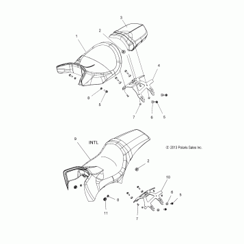 BODY, SEAT - V14MB36 ALL OPTIONS (49VICSEAT14JDG)