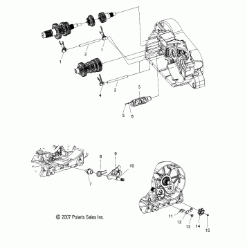 DRIVE TRAIN, SHIFT FORKS and DRUM - V08BC26/XB26 ALL OPTIONS (49VICSHIFTFORK08VEGAS)