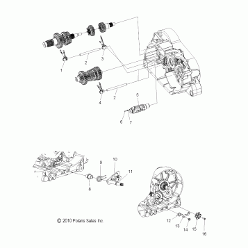 DRIVE TRAIN, SHIFT FORKS and DRUM - V14MB36 ALL OPTIONS (49VICSHIFTFORK13VGS)
