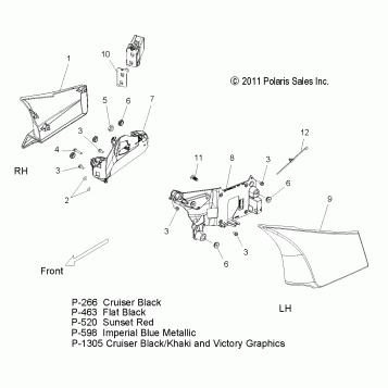 BODY, SIDE COVER - V12BW36/EW36 ALL OPTIONS (49VICSIDECVR12CR)