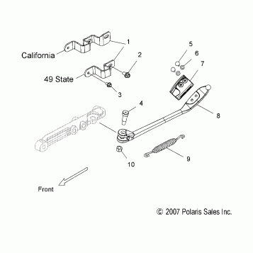 CHASSIS, SIDE STAND - V08BC26/XB26 ALL OPTIONS (49VICSIDESTAND08VEGAS)
