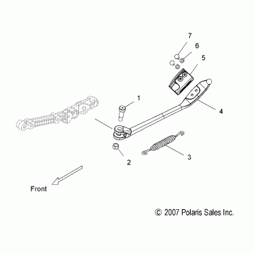 CHASSIS, SIDE STAND - V08SB36/SD36 ALL OPTIONS (49VICSIDESTAND08VN)