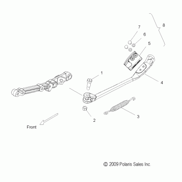 CHASSIS, SIDE STAND - V10DB36DA/EB36DA ALL OPTIONS (49VICSIDESTAND10VN)