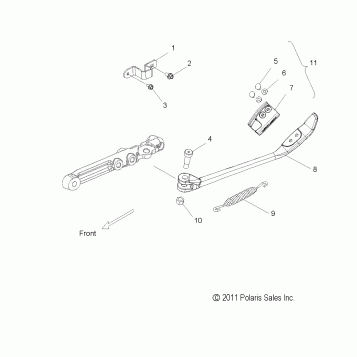 CHASSIS, SIDE STAND - V12CB36NP/NPC/NPA (49VICSIDESTAND12KP)
