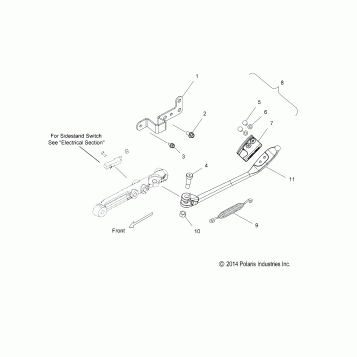 CHASSIS, SIDE STAND - V17CWAAB/CWBAB ALL OPTIONS (49VICSIDESTAND15MW)