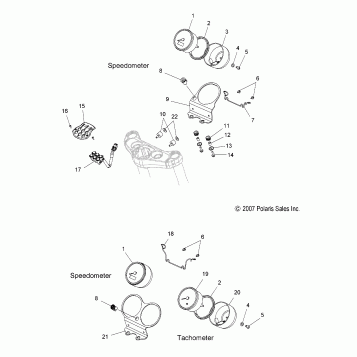 ELECTRICAL, GAUGES and INDICATORS - V08HB26/HS26 ALL OPTIONS (49VICSPEEDO08VEGAS)