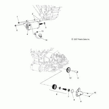 ENGINE, STARTER MOTOR - V08SB36/SD36 ALL OPTIONS (49VICSTARTER08VN)