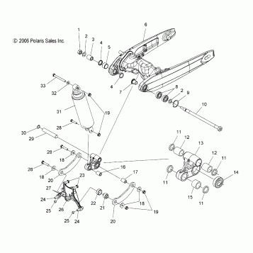 SUSPENSION, REAR and SWING ARM - V07HB26/HS26 ALL OPTIONS (49VICSUSPRR07HAM)
