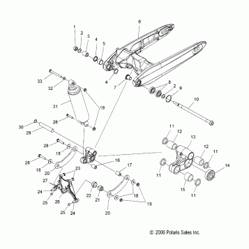 SUSPENSION, REAR and SWING ARM - V07CB26/CD26 ALL OPTIONS (49VICSUSPRR07KING)