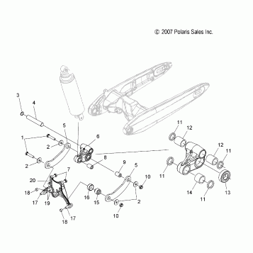 SUSPENSION, REAR ASM. - V08BC26/XB26 ALL OPTIONS (49VICSUSPRR08VEGAS)