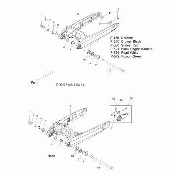 SUSPENSION, SWING ARM - V10XB36DAP/LKP/XC36DN ALL OPTIONS (49VICSWINGARM10JP)