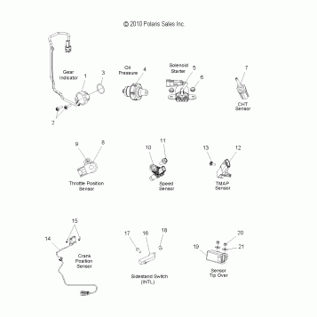ELECTRICAL, SWITCHES, SENSORS and COMPONENTS 1 - V11SW36/SA36/AW36 ALL OPTIONS (49VICSWITCHES11VN1)