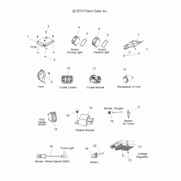 ELECTRICAL, SWITCHES, SENSORS and COMPONENTS 2 - V11SW36/SA36/AW36 ALL OPTIONS (49VICSWITCHES11VN2)