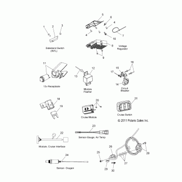 ELECTRICAL, SWITCHES, SENSORS and COMPONENTS 2 - V15CW/DB/DW/TW36 ALL OPTIONS (49VICSWITCHES12CC2)