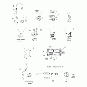 ELECTRICAL, SWITCHES, SENSORS and COMPONENTS 1 - V13DW36/TW/KW/ZW ALL OPTIONS (49VICSWITCHES13CC1)