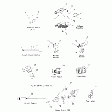 ELECTRICAL, SWITCHES, SENSORS and COMPONENTS 2 - V14BA36/BW36 ALL OPTIONS (49VICSWITCHES13CR)