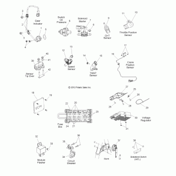 ELECTRICAL, SWITCHES, SENSORS and COMPONENTS - V16GB36 ALL OPTIONS (49VICSWITCHES13VGS)