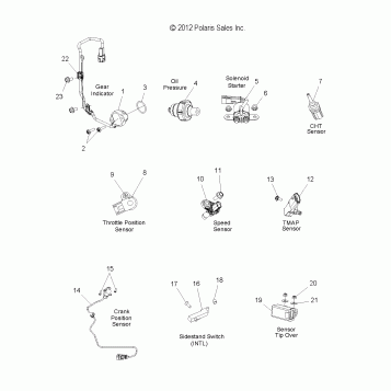 ELECTRICAL, SWITCHES, SENSORS and COMPONENTS 1 - V15SW36 ALL OPTIONS (49VICSWITCHES13VN1)