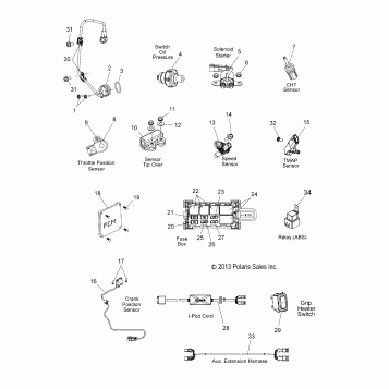ELECTRICAL, SWITCHES, SENSORS and COMPONENTS 1 - V15CW/DB/DW/TW36 ALL OPTIONS (49VICSWITCHES14CCT15)