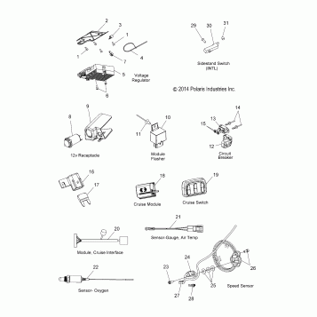 ELECTRICAL, SWITCHES, SENSORS and COMPONENTS 2 - V15UW/YW/ZW36 ALL OPTIONS (49VICSWITCHES15MAG2)