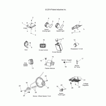 ELECTRICAL, SWITCHES, SENSORS and COMPONENTS 2 - V15SW36 ALL OPTIONS (49VICSWITCHES15VN2)