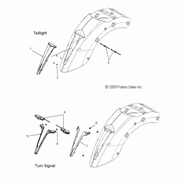 ELECTRICAL, TURN SIGNAL, REAR and TAILLIGHT - V16DA36 ALL OPTIONS (49VICTAILLIGHT10CC)