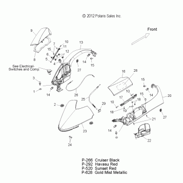 BODY, TANK COVER - V13SW36/AW36 ALL OPTIONS (49VICTANKCVR13VN)