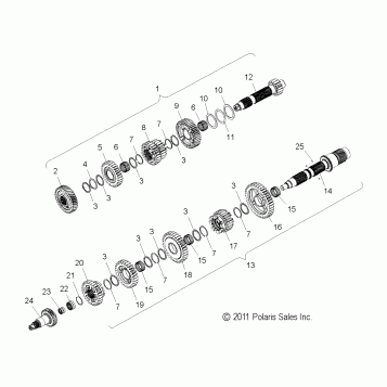 DRIVE TRAIN, TRANSMISSION - V15WB36/WW36 ALL OPTIONS (49VICTRANS12HB)