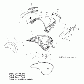 BODY, TRUNK LID ASM. - V11SW36/SA36/AW36 ALL OPTIONS (49VICTRUNK11VN)