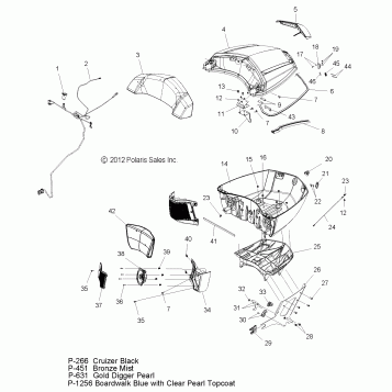 BODY, TRUNK ASM. (ACCESSORY) - V13DW36/TW/KW/ZW ALL OPTIONS (49VICTRUNK13CC)