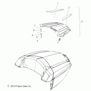 BODY, TRUNK RACK - V14TW36 ALL OPTIONS (49VICTRUNKRACK14CCT15)