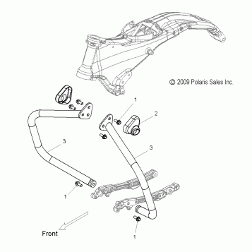 CHASSIS, HIGHWAY BAR, TUBE - V10DB36DA/EB36DA ALL OPTIONS (49VICTUBE10CC)