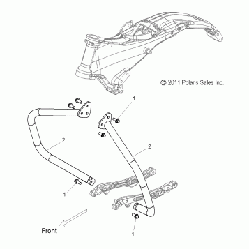CHASSIS, HIGHWAY BAR, TUBE - V13DW36/TW/KW/ZW ALL OPTIONS (49VICTUBE12CC)