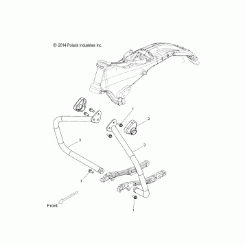 CHASSIS, HIGHWAY BAR, TUBE - V15CW/DB/DW/TW36 ALL OPTIONS (49VICTUBE15CC)