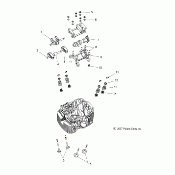 ENGINE, VALVE TRAIN - V08SB36/SD36 ALL OPTIONS (49VICVALVETRN08VN)