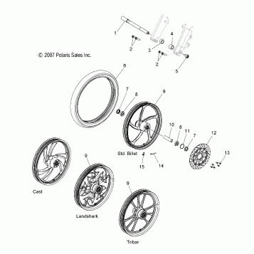 WHEELS, FRONT - V08BC26/XB26 ALL OPTIONS (49VICWHEELFRT08JP)