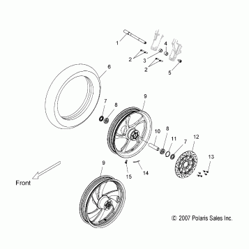 WHEELS, FRONT - V08CB26/CD26/PB26 ALL OPTIONS (49VICWHEELFRT08KING)