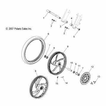 WHEELS, FRONT - V08AB26/GB26/LB26 ALL OPTIONS (49VICWHEELFRT08VEGAS)