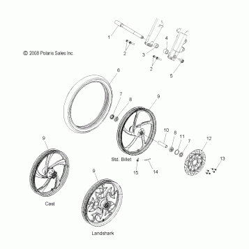 WHEELS, FRONT - V09XB36/XC36 ALL OPTIONS (49VICWHEELFRT09JP)