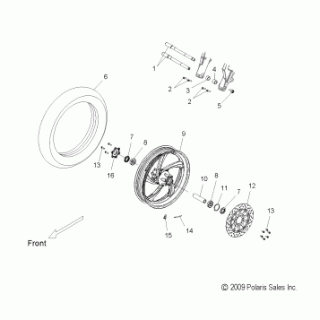 WHEELS, FRONT - V10CB26/PB26 ALL OPTIONS (49VICWHEELFRT10KP)