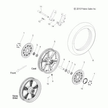 WHEELS, FRONT - V11SW36/SA36/AW36 ALL OPTIONS (49VICWHEELFRT11VN)
