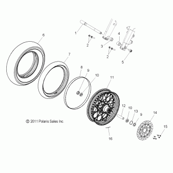WHEEL, FRONT - V14RB36 ALL OPTIONS (49VICWHEELFRT12HB)