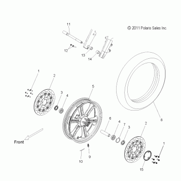 WHEELS, FRONT - V13DW36/TW/KW/ZW ALL OPTIONS (49VICWHEELFRT13CC)