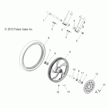 WHEELS, FRONT - V15GA36NA/NAA/NAC/EA (49VICWHEELFRT13VGS)