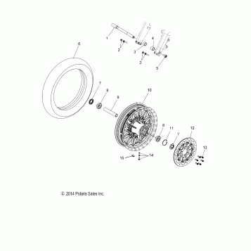 WHEELS, FRONT - V16LB36/LW36 ALL OPTIONS (49VICWHEELFRT15LB)