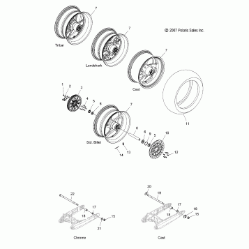 WHEELS, REAR - V08BC26/XB26 ALL OPTIONS (49VICWHEELRR08JP)