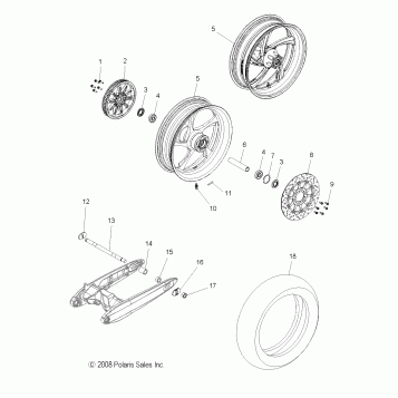 WHEELS, REAR - V09AB26/GB26/LB26 ALL OPTIONS (49VICWHEELRR09VEGAS)