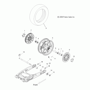 WHEELS, REAR - V10DB36DA/EB36DA ALL OPTIONS (49VICWHEELRR10CC)