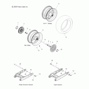 WHEELS, REAR - V10XB36DAP/LKP/XC36DN ALL OPTIONS (49VICWHEELRR10JP)