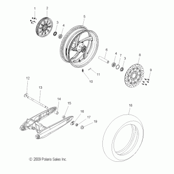 WHEELS, REAR - V10AB26/LB26 ALL OPTIONS (49VICWHEELRR10VGS)
